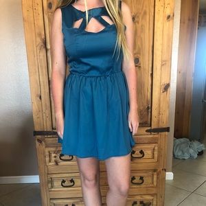 Blue mini dress